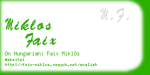 miklos faix business card